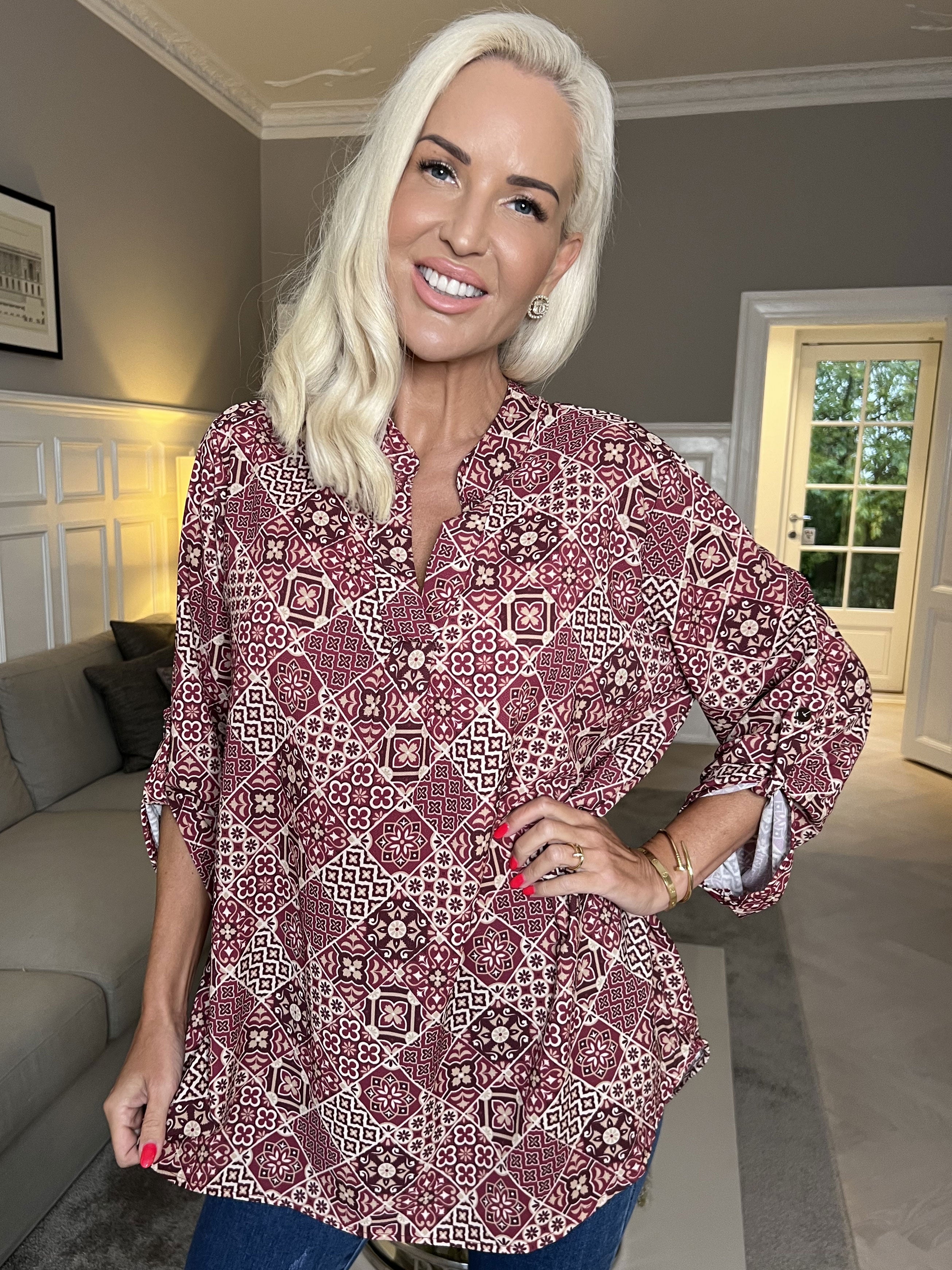 Vanesa Mosaic - Skjorte med mosaik mønster